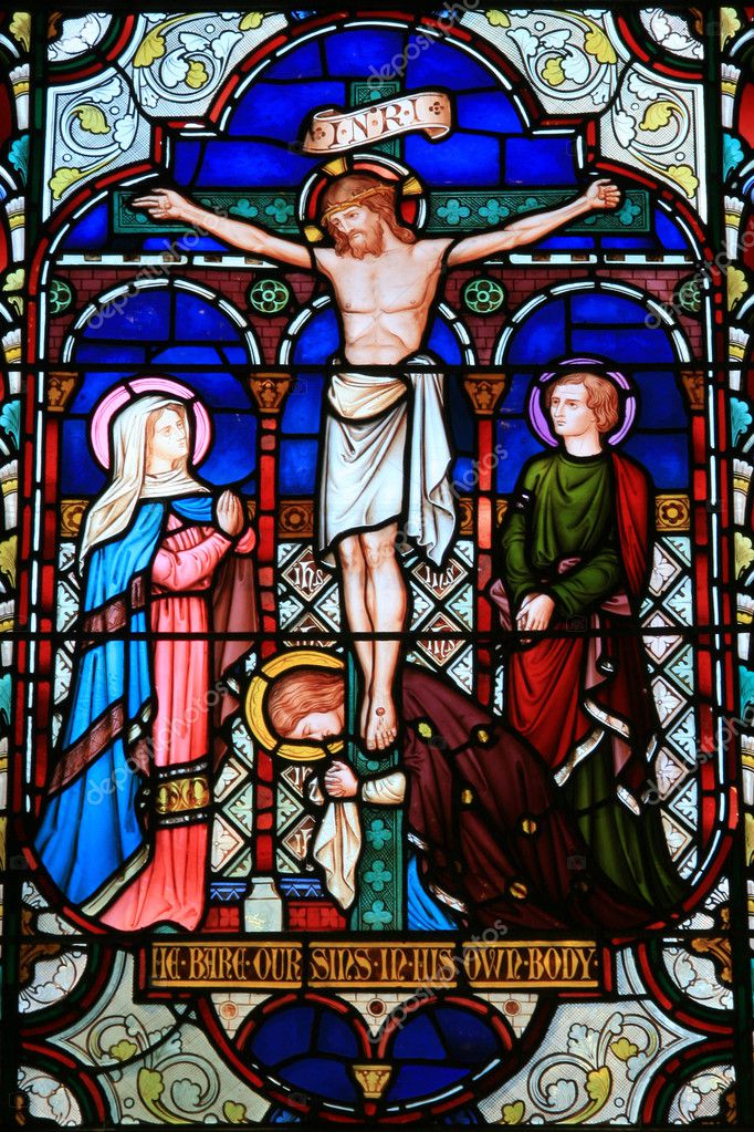 Stained Glass Window Old St Paul's, Wellington, New Zealand — Stock