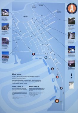 map.Juneau - alaska sermaye city, ABD