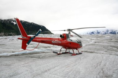 Helicopter Flight at Mendenhall Glacier, Alaska, USA clipart