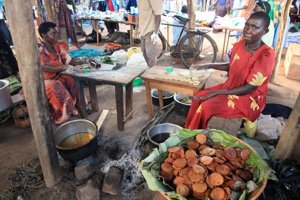 Mercado de Igayaza - remoto oeste de Uganda — Foto de Stock