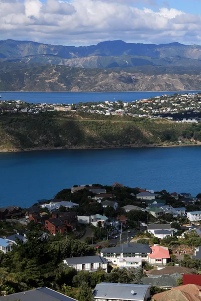 Pohled z mt victoria, wellington, Nový Zéland — Stock fotografie