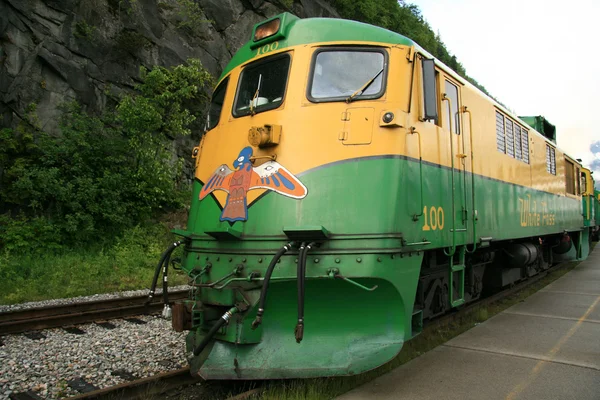 Zabytkowy pociąg - skaguay, alaska, Stany Zjednoczone Ameryki — Zdjęcie stockowe