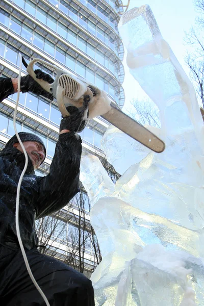 런던, 영국-1 월 13 일: 얼음 조각 축제 2012 — 스톡 사진