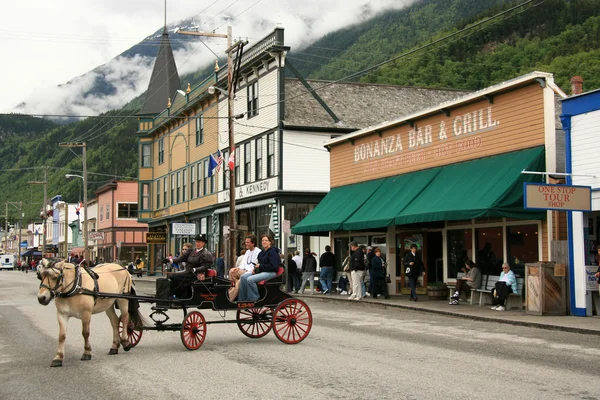 Skagway uma cidade costeira no Alasca, EUA — Fotografia de Stock