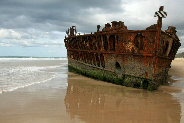 Maheno Ship Wreck - остров Озер, UNESCO, Австралия
