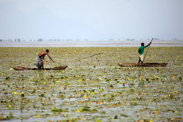 Técnica de pesca tradicional - Uganda, África —  Fotos de Stock