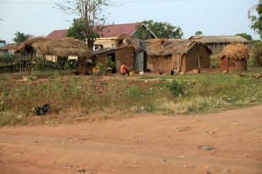 çamur kulübe - soroti, uganda, Afrika