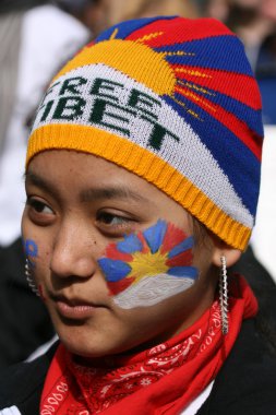 Tibet Özgürlük protesto, vancouver, Kanada (22nd Mart 2008)