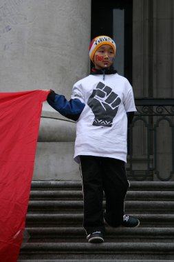 Tibet Özgürlük protesto, vancouver, Kanada (22nd Mart 2008)