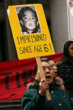 Tibet Özgürlük protesto, vancouver, Kanada (22nd Mart 2008)