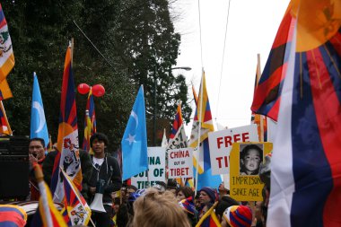 Tibet Özgürlük protesto, vancouver, Kanada (22nd Mart 2008)