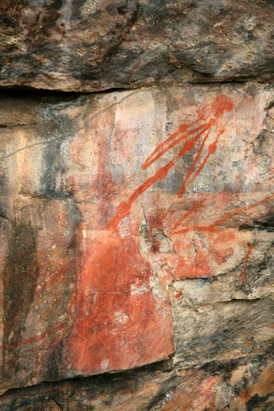 Arte rupestre aborígine - Parque Nacional Kakadu, Austrália — Fotografia de Stock