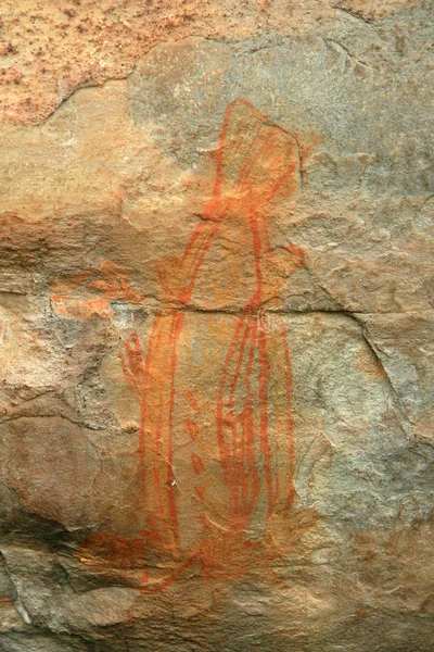 Arte rupestre aborígine - Parque Nacional Kakadu, Austrália — Fotografia de Stock