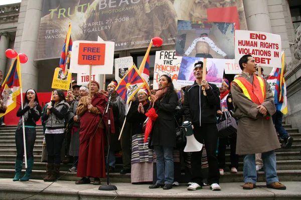 Tibetan Freedom Protest , Vancouver, Canada (March 22nd 2008) — Stock Photo, Image