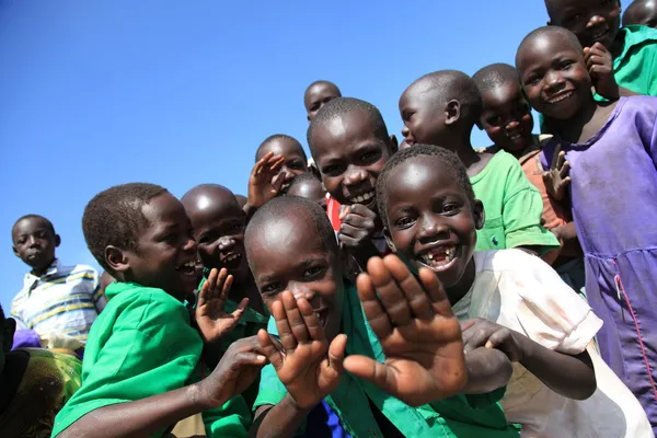 Dorp in het oosten van Oeganda - de parel van Afrika — Stockfoto