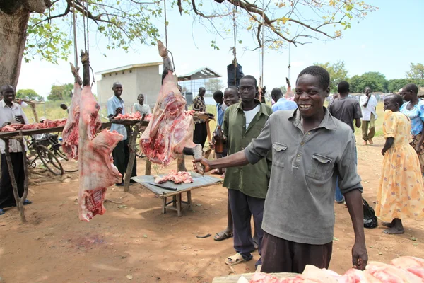 Místní trh uganda, Afrika — Stock fotografie
