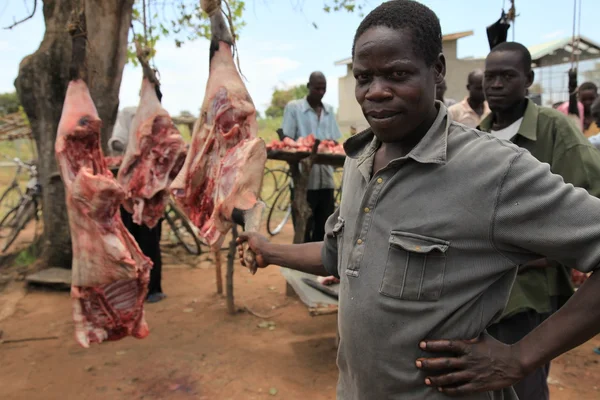 Místní trh uganda, Afrika — Stock fotografie