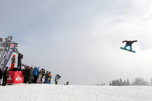 Ванкувер - 28 березня: Сноуборд Quiksilver сноубординг Comp — стокове фото