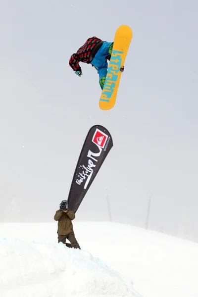 VANCOUVER - MARCH 28: Quiksilver Snowboard Snowboarding Comp — Stock Photo, Image