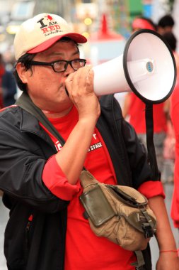 Bangkok - Kasım 19: Kırmızı gömlek protesto gösteri - Tayland