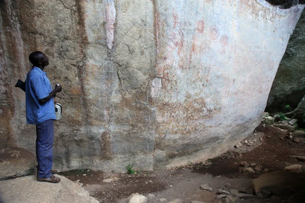 Nyero rots grotten - Oeganda, Afrika — Stockfoto