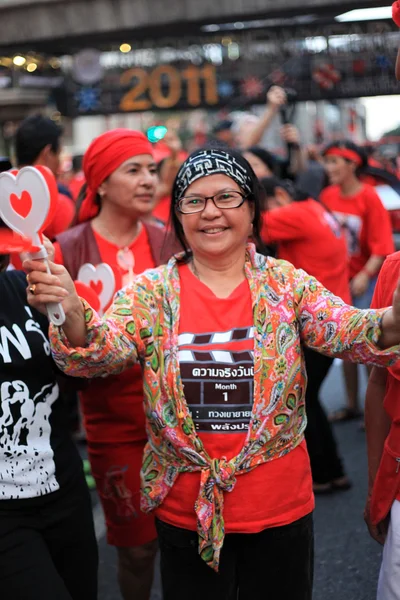 Bangkok - Kasım 19: Kırmızı gömlek protesto gösteri - Tayland — Stok fotoğraf