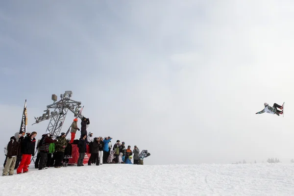 VANCOUVER - MARÇO 28: Quiksilver Snowboard Snowboarding Comp — Fotografia de Stock