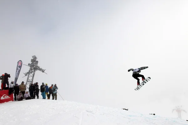 VANCOUVER - MARCH 28: Quiksilver Snowboard Snowboarding Comp — Stock Photo, Image