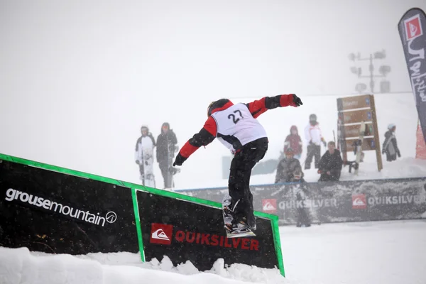 VANCOUVER - 28 Marzo: Quiksilver Snowboard Snowboard Comp — Foto Stock