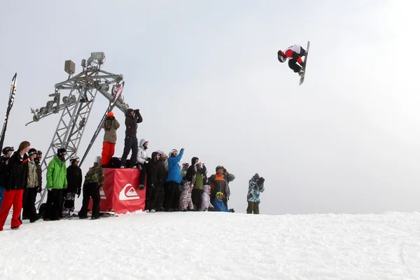 温哥华-3 月 28 日: Quiksilver 滑雪板滑雪 Comp — 图库照片