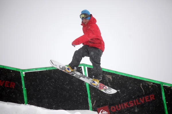 Vancouver - 28 maart: Quiksilver Snowboard snowboarden Comp — Stockfoto