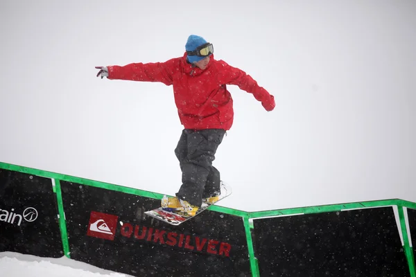 VANCOUVER - MARÇO 28: Quiksilver Snowboard Snowboarding Comp — Fotografia de Stock