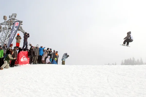 Vancouver - 28 maart: Quiksilver Snowboard snowboarden Comp — Stockfoto