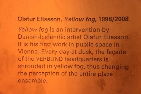 Yellow Fog - Vienna,Austria — Stock Photo, Image