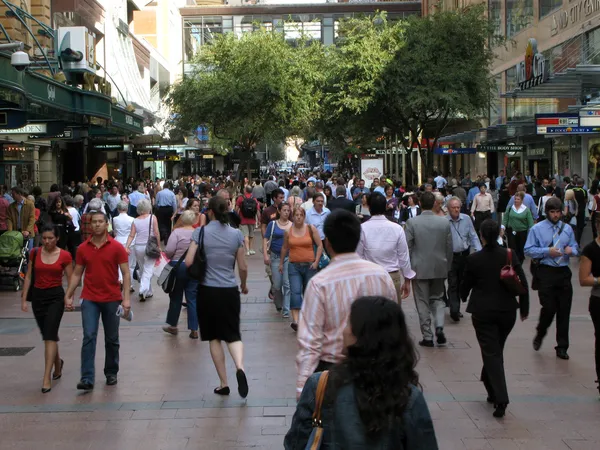 Yoğun şehir sokak - sydney, Avustralya — Stok fotoğraf