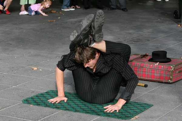 Street Performer - Southbank, Melbourne, Austrália — Fotografia de Stock