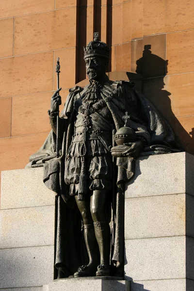 Statuia regelui Edward - Domeniul Regilor, Melbourne, Australia — Fotografie, imagine de stoc