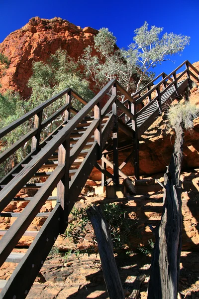 スチールの階段-キングス キャニオン、ワタルカ国立公園、オーストラリア — ストック写真