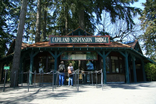 Ponte de suspensão de Capilano, Vancouver, Canadá — Fotografia de Stock