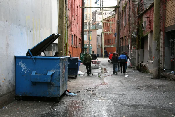 Een back-straat steegjes in vancouver stad, bc, canada — Stockfoto