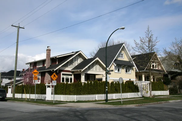Пригородная жизнь Ванкувера, Британская Колумбия, Канада — стоковое фото
