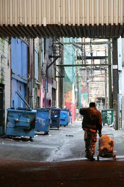 Back Street Alleys in Vancouver City, BC, Canada Stock Photo