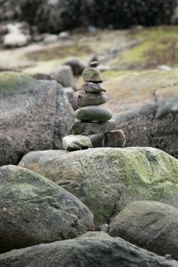 Inukshuk - Stanley Park, Vancouver, BC, Canada clipart