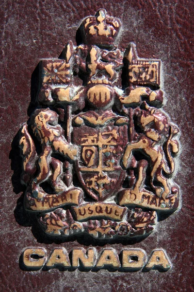 Escudo de armas - Faro de Fisgard, Victoria, BC, Canadá — Foto de Stock