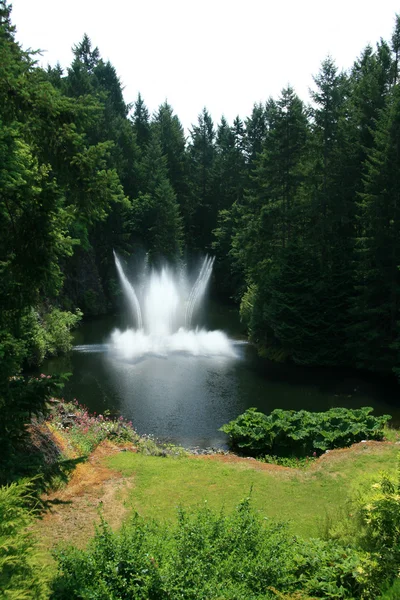 Fontana di Ross Butchart Gardens, Victoria, BC, Canada — Foto Stock