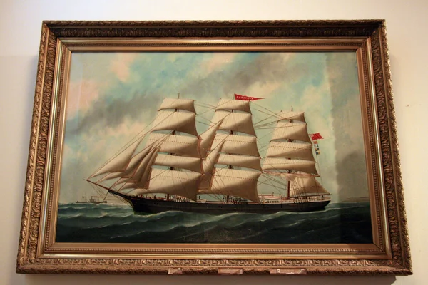 Pintura do navio - BC Maritime Museum, Victoria, BC, Canadá — Fotografia de Stock