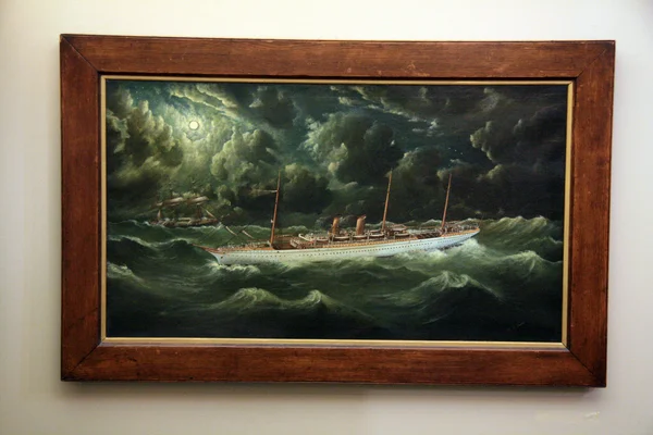Pintura do navio - BC Maritime Museum, Victoria, BC, Canadá — Fotografia de Stock