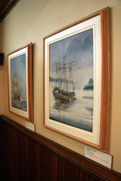 Ship Painting - BC Maritime Museum, Victoria, BC, Canada — Stock Photo, Image