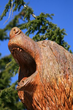 ayı heykeli - grouse mountain, vancouver, bc, Kanada