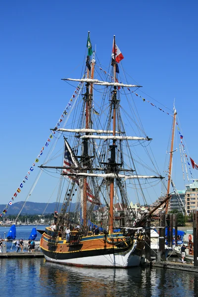 Old Fashioned Ship - Harbour , Victoria, BC, Canada — Stock Photo, Image